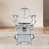Cadres de chaise Shenghui en argent plaqué, non finis, robustes, avec pompe hydraulique à huile, cadre vintage pour chaise de barbier