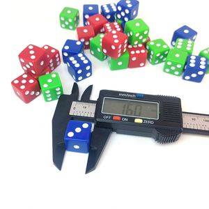 Dados Cuadrados D6 de 16 mm al por Mayor, Multicolores, Acrílicos Sólidos de 6 Caras con Puntos Blancos para Educación y Juegos - Product Image 4