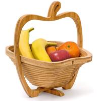 Bamboe Fruitmand Winkelen Opslag Plastic Mand Vouwmand Decoratieve Schaal Fruitschaal
