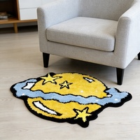 Tapis personnalisé en forme de voiture, design anime, tapis de voiture en peluche moelleux et luxueux, tapis tufté à la machine