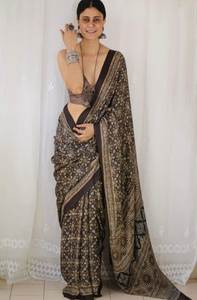 Sari moderno de algodón Chanderi con Georgette Salwar Kameez estilo paquistaní suave para ropa de fiesta - Product Image 2