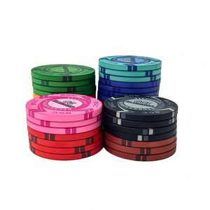 Conception et échantillon gratuits, jetons de poker en céramique de 10 g, tournoi, 39 mm, logo personnalisé, fabriqués en Chine, pour les jeux de poker de casino - Product Image 3