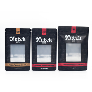 Imprimé personnalisé recyclable 1g 3.5g 7g Sachet exotique en mylar noir mat anti-odeur avec fenêtre Sachet Cookie - Product Image 2