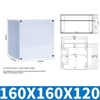 IP65 ABS Wasserdichte F-Serie Ohrenlose, Nicht-Transparente Schraubdeckelabdeckung. Siehe Produktsite für Abmessungen.