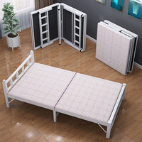 Lit pliant en fer au design minimaliste moderne, conception à deux plis, 90 cm, simple couche, pour enfants, adultes, personnes âgées, pour chambre à coucher, dortoir