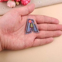 Patchs brodés personnalisés en lettres, patchs décoratifs pour vêtements en denim, pour vestes, jeans, sacs, accessoires DIY