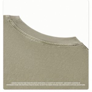 T-shirt court surdimensionné pour homme de haute qualité, 100 % coton 260 g/m², col rond uni, imprimé sérigraphié, écologique - Product Image 5