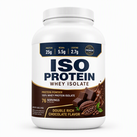 Poudre de protéines de lactosérum isolée OEM, saveur chocolat, 5 lb, 76 portions, complément protéiné