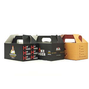 Boîtes en carton personnalisées pour la restauration rapide à emporter, pop-corn, nuggets, emballage pour ailes rôties, poulet frit et frites, en papier - Product Image 3