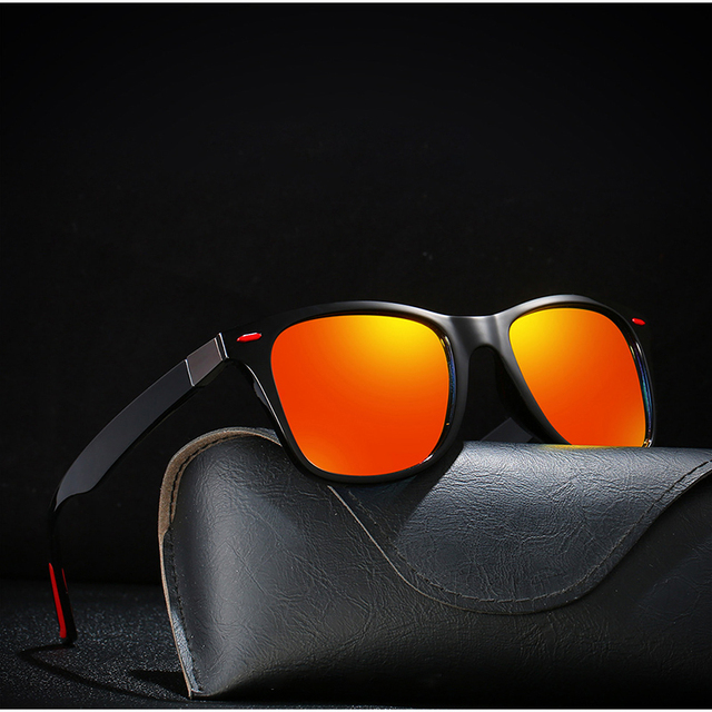 Unisex TR90 Polarized Square Sunglasses 100% UV Blocking Sports Glasses for Golf Hiking Summer-Unisex Style