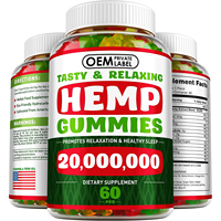 Gummies au chanvre pour le sommeil, formule de relaxation à base de plantes avec camomille et mélisse, aide naturelle au sommeil, fabricant OEM