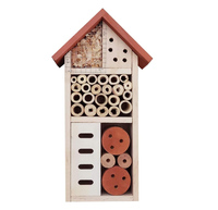 Maison d'insectes en bois, hôtel d'insectes suspendu pour les abeilles, les papillons, les coccinelles, habitat d'insectes bénéfiques, décoration de jardin personnalisée