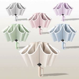 Parapluie de voyage coupe-vent à poignée inversée de haute qualité, très vendu, avec impression de logo - Product Image 3