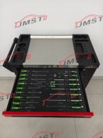 Carrito de Trabajo Resistente Rojo con Cubierta de SPCC, Gabinete para Herramientas con Cerradura, 7 Cajones, OEM, Capacidad de 250 kg, Acabado con Recubrimiento en Polvo, Profesional para Automoción