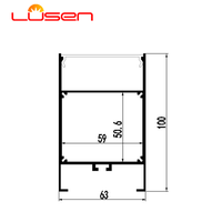 Profilé en aluminium 6063-T5 pour bandes LED, décorations, service de découpe LS-135