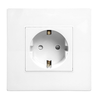 Precio al por mayor, estándar de Europa, alta calidad, enchufe europeo tipo 86*86, Panel de obturador de seguridad, enchufe de pared, interruptor montado en la pared
