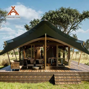 Tente de glamping de luxe imperméable en PVDF Kawagebo Kamp (KK) avec salle de bain pour hôtel de villégiature en plein air - Product Image 1