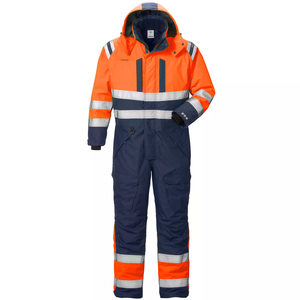 Hot Sale Orange / Black One Piece Hi Vis Freezer High Visibility <strong>Waterproof</strong> Quilted Winter Insulated <strong>Boiler</strong> <strong>Suit</strong> - Product Image 5