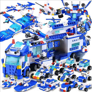 Nhỏ Hạt Lắp Ráp Xe Mô Hình Đồ Chơi Tương Thích Xây Dựng Khối Câu Đố Cho 5-7 Năm Tuổi Bé Trai Xây Dựng Phong Cách <span class=keywords><strong>Robot</strong></span> Đồ Chơi - Product Image 5