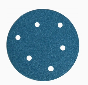Mavi Film zımpara diski 5 inç 150 Grit otomotiv ahşap Metal için cırt cırt yuvarlak kum kağıt - Product Image 5