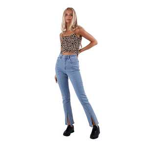 Pantalones Vaqueros de Mezclilla Transpirables para Mujer, Talla Grande XL, Corte Ajustado, Estilo Boyfriend con Abertura Frontal, Elásticos y Holgados - Product Image 6