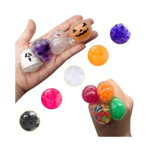 Nouveauté 2026 Jouet de décompression créatif à presser en caoutchouc, avec mini-billes, type bulle, motif Lala Ghost Pumpkin Halloween - Product Image 5