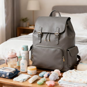 Sac à dos multifonction pour bébé et <span class=keywords><strong>maternité</strong></span>, fabriqué par le fabricant OEM, avec fermetures éclair renforcées, sans odeur, sac à langer de voyage - Product Image 2