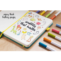 Agenda A5 en cuir non daté, journal quotidien, hebdomadaire, mensuel, carnet de notes pour affaires et école, planificateur de vie, journal à points, reliure cousue