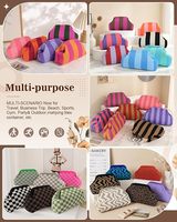 Pochette tissée personnalisée pour femme, sac tricoté rayé, sac à main coloré grande capacité pour les vacances et la vie quotidienne
