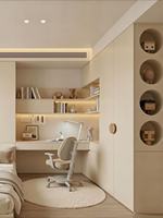 Armoire de chambre à coucher intégrée en contreplaqué OSB moderne, design mural, grande capacité, durable, bricolage pour le rangement des vêtements en appartement