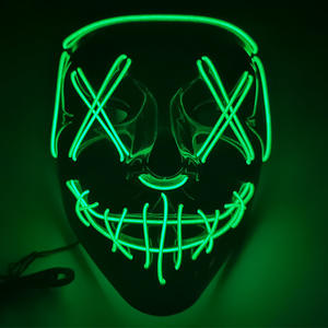 Venta al por Mayor de Máscaras Luminosas de Neón para Halloween, Accesorios Brillantes para Fiestas y Festivales de Música - Product Image 6