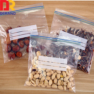 Wholesale custom resealable food storage click double zip <b>lock</b> bag <b>freezer</b> zipper poly bag - Product Image 3