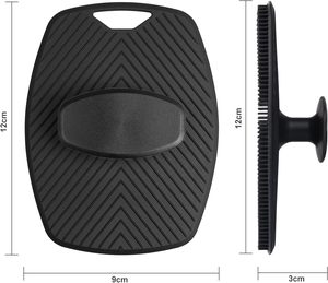 New Body Buffer Premium Silicone Bath Scrubber Exfoliating <b>Back</b> Face Hair Scalp <b>Brush</b> Black Silicone Body Scrubber for <b>Shower</b> - Product Image 3