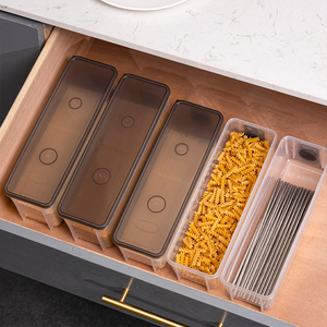 Wholesale Rectangular Kitchen Coarse Grains Storage Container Italian Pasta Storage <strong>Box</strong> Plastic Quantitative <strong>Noodle</strong> <strong>Box</strong> - Product Image 5