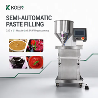 Machine de remplissage semi-automatique pour pâtes à haute viscosité (arachide, sésame, chocolat, ketchup, jus de pulpe, sauce chili)