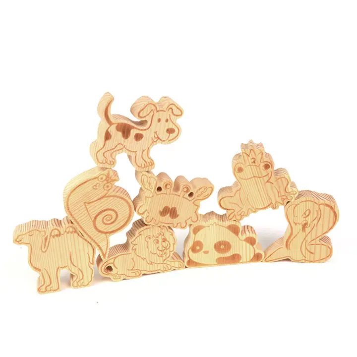 Amigos del Bosque animales de madera 8 piezas de Puzzle granja Juguetes