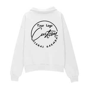 Felpa con Zip Personalizzata per <span class=keywords><strong>Donna</strong></span>, Collo Alto <span class=keywords><strong>Senza</strong></span> <span class=keywords><strong>Cappuccio</strong></span>, Pullover in Pile, Top con Zip per <span class=keywords><strong>Donna</strong></span> - Product Image 3