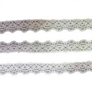 Dentelle brodée en organza de nylon écologique respirant, très demandée, à bord festonné, séchage rapide, pour vêtements - Product Image 1