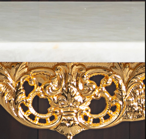 طقم فخم وأوربي رخام نحاسي ذهبي مع 6 كراسي أثاث منزلي - Product Image 6