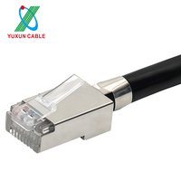 2 uds 8P8C conector RJ45 enchufe Modular conector Ethernet blindado FTP SFTP CAT7 conector RJ45 con Clip