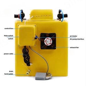 Petite machine de sablage manuelle industrielle en acier inoxydable, puissance 100W, garantie 1 an, pour le polissage de bijoux, avec boîte de vitesses intégrée - Product Image 4