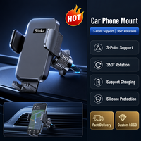 Soporte Universal para Teléfono Móvil para Coche, con Clip Metálico para Rejilla de Ventilación, Rotación de 360 Grados °   Botón de Liberación Giratorio, Logotipo Personalizado OEM, Entrega Rápida