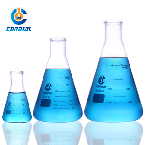 El frasco cónico de boca estrecha de vidrio de borosilicato 33 de alta calidad más vendido se utiliza para experimentos químicos de laboratorio - Product Image 1