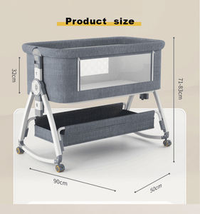 Cuna de bebé multifuncional de diseño moderno, cama de recién nacido, cama Queen portátil con costuras BB, cuna de grano de madera, dormitorio, Hospital al aire libre - Product Image 2