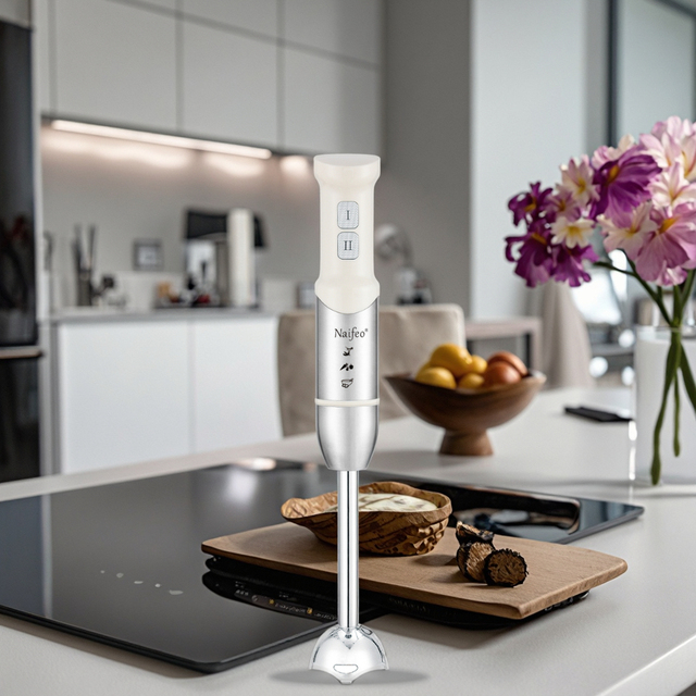 400 Watt Portable Electric Immersion Blender Kitchen Hand Chopper Mixer for Smoothies Milk Frother Home Use-Plastic/Glass