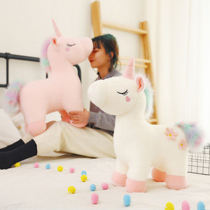 Sueño unicornio poni almohada multifuncional tela elástica corazón completo muñeca algodón orgánico unicornio peluche animal de peluche - Product Image 3