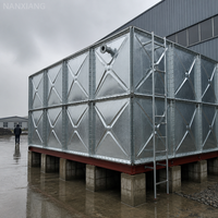 Réservoir d'eau carré en acier galvanisé à chaud (HDG), modulaire, assemblé par boulons