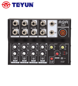 TEYUN Q48 Contrôleur d'interface audio professionnel Mixeur de musique personnalisé à 8 canaux avec microphone <span class=keywords><strong>DJ</strong></span> Cartes <span class=keywords><strong>son</strong></span> à réverbération - Product Image 2
