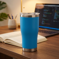 Mug à café isotherme en acier inoxydable HAUSHOF 14oz avec couvercle et poignée, design de dessin animé pour maman, papa, enfants