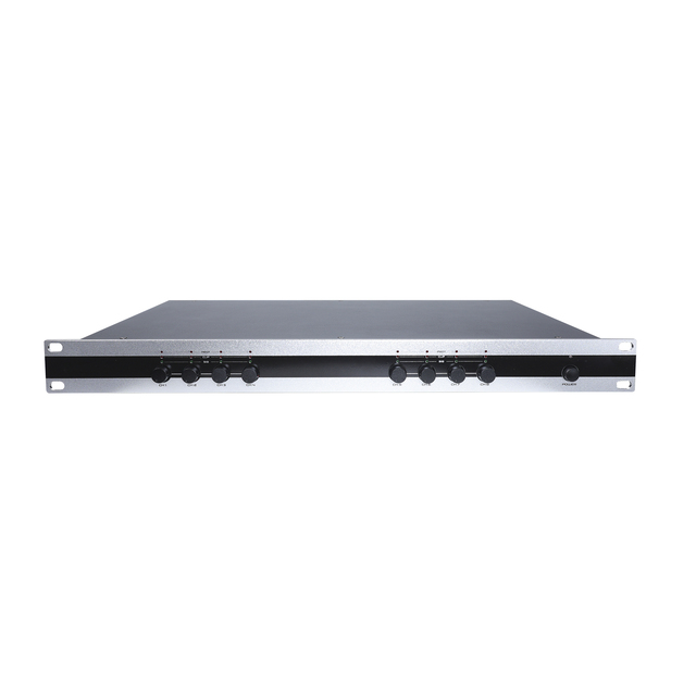 Professional Audio Amplifier 8 Channel With Stereo Sound High Power 4x300W Bridge Mode Compact 1U Rack Mount Power Amp